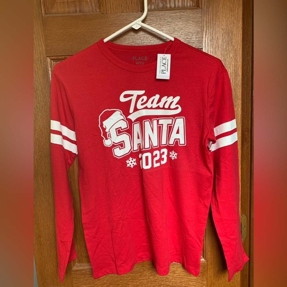 The Children's Place Red 'Team Santa' Long Sleeve Tee